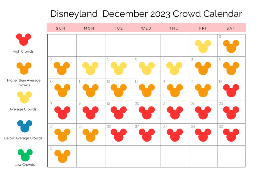 December Crowd Calendar